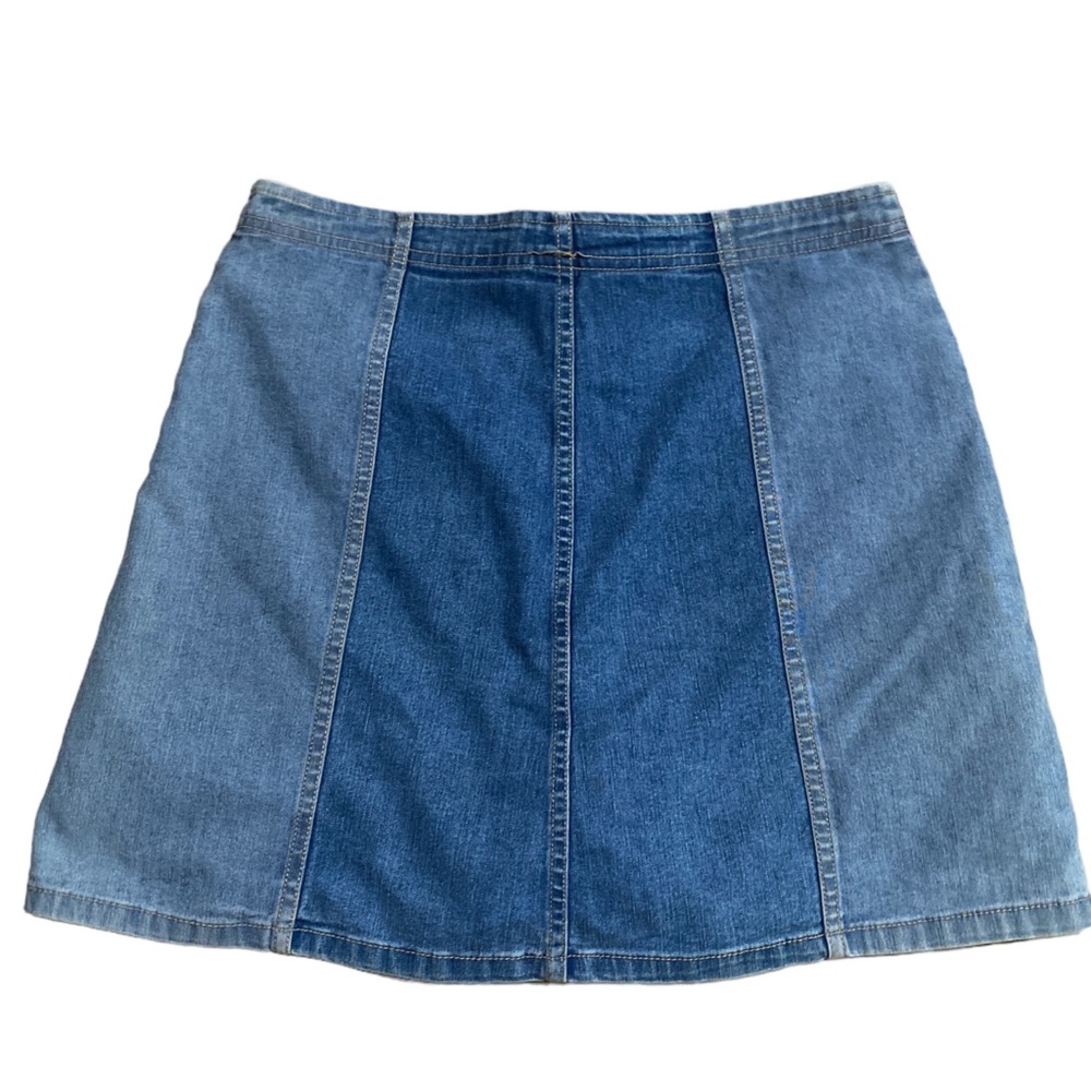 Vintage Patchwork Denim Mini Skort - image 7